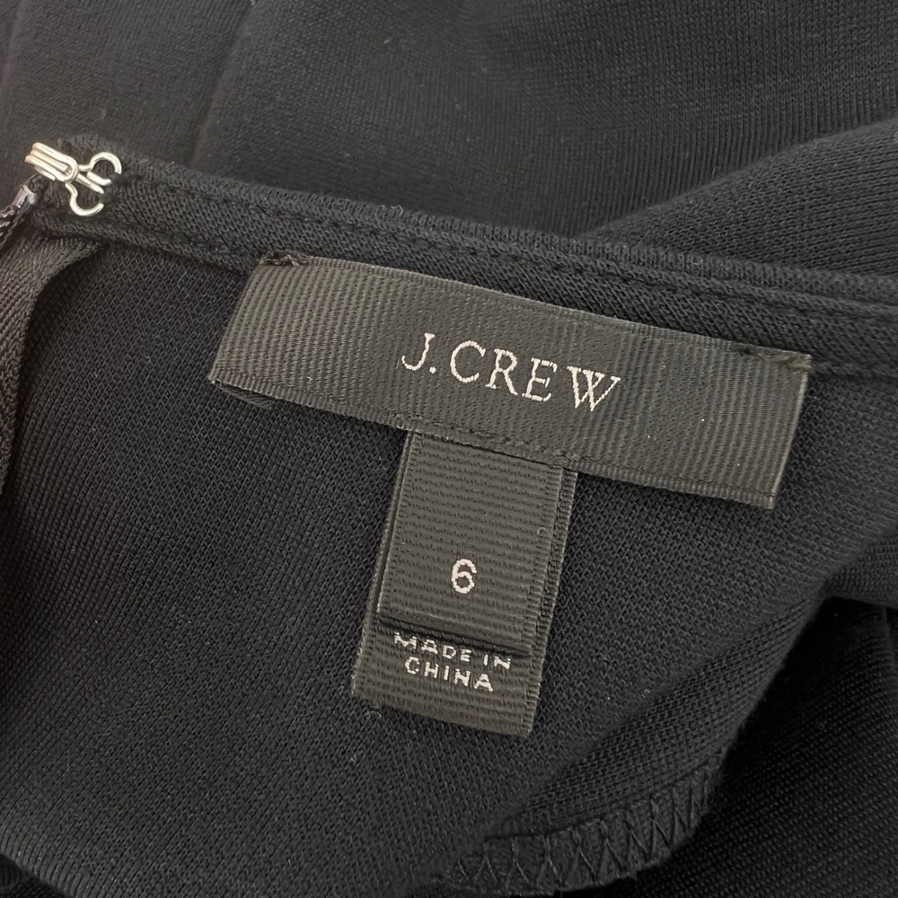 J Crew pleated ponte dress women's size 6 black - Picture 5 of 8